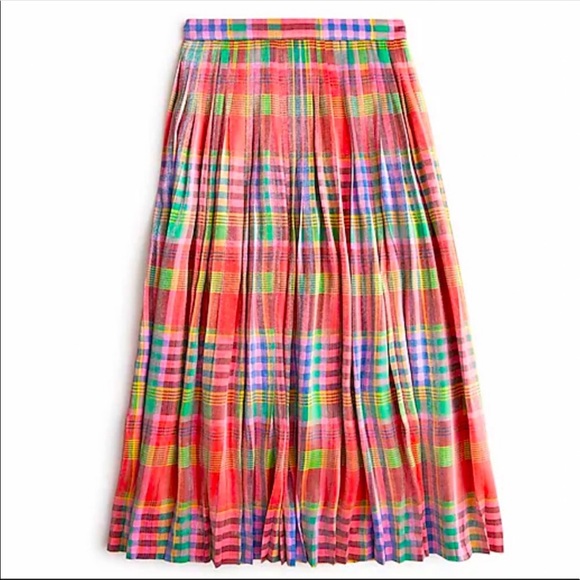 J. Crew Dresses & Skirts - J.Crew Plaid Pleated Shimmer Skirt